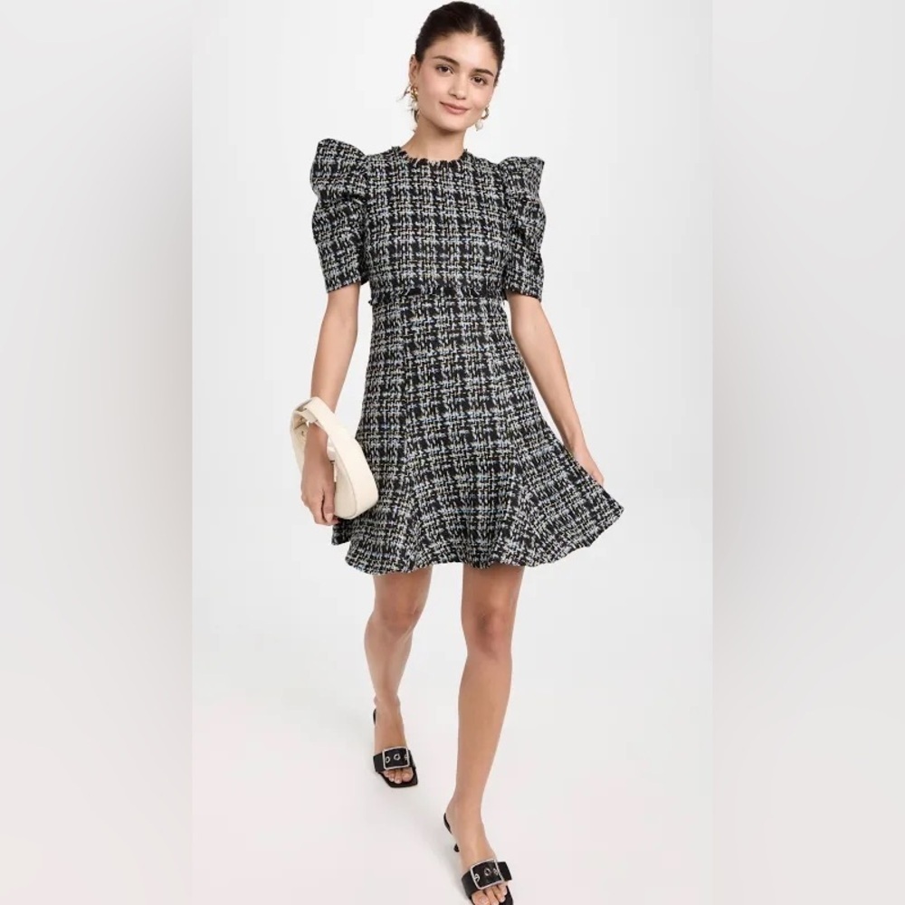 Likely Black and White Tweed Mini Dress